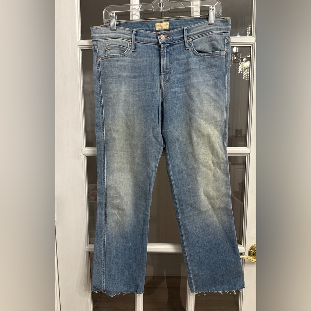 MOTHER Women's The Rascal Fray Jeans in Light Kitty Size 29